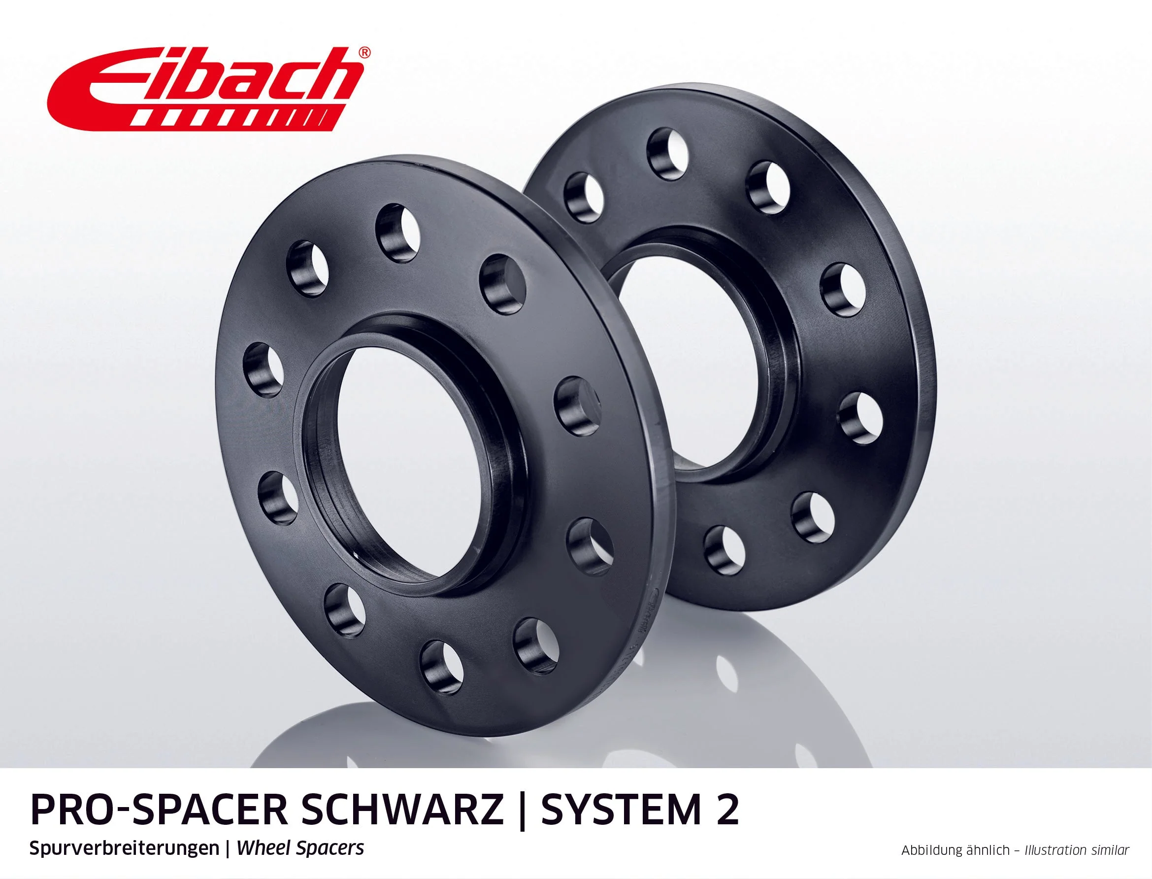 Eibach Pro-Spacer Kit (Pair Of Spacers) 10mm Per Spacer (System 2) S90-2-10-043-B (Black)