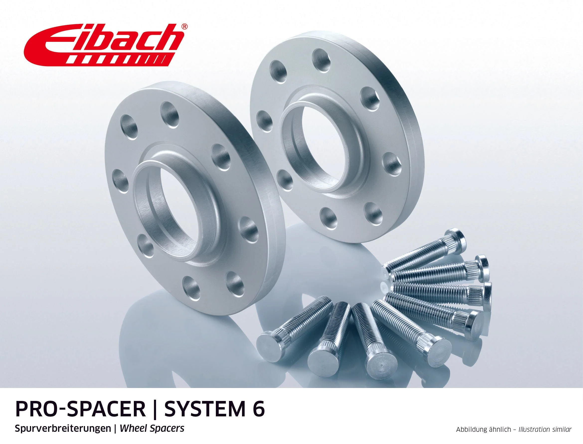 Eibach Pro-Spacer Kit (Pair Of Spacers) 15mm Per Spacer (System 6) S90-6-15-039 (Silver)
