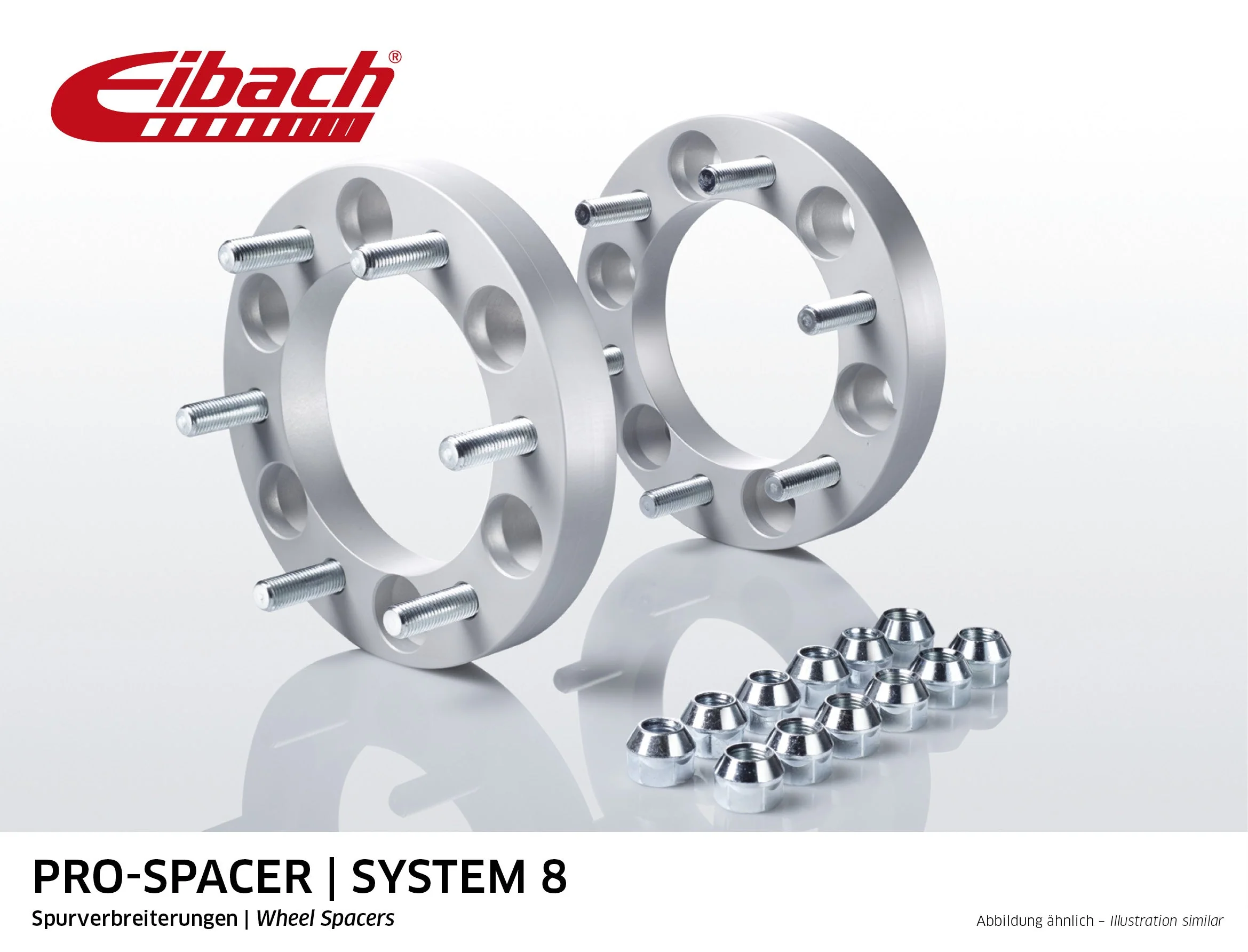 Eibach Pro-Spacer Kit (Pair Of Spacers) 20mm Per Spacer (System 8) S90-8-20-002 (Silver)