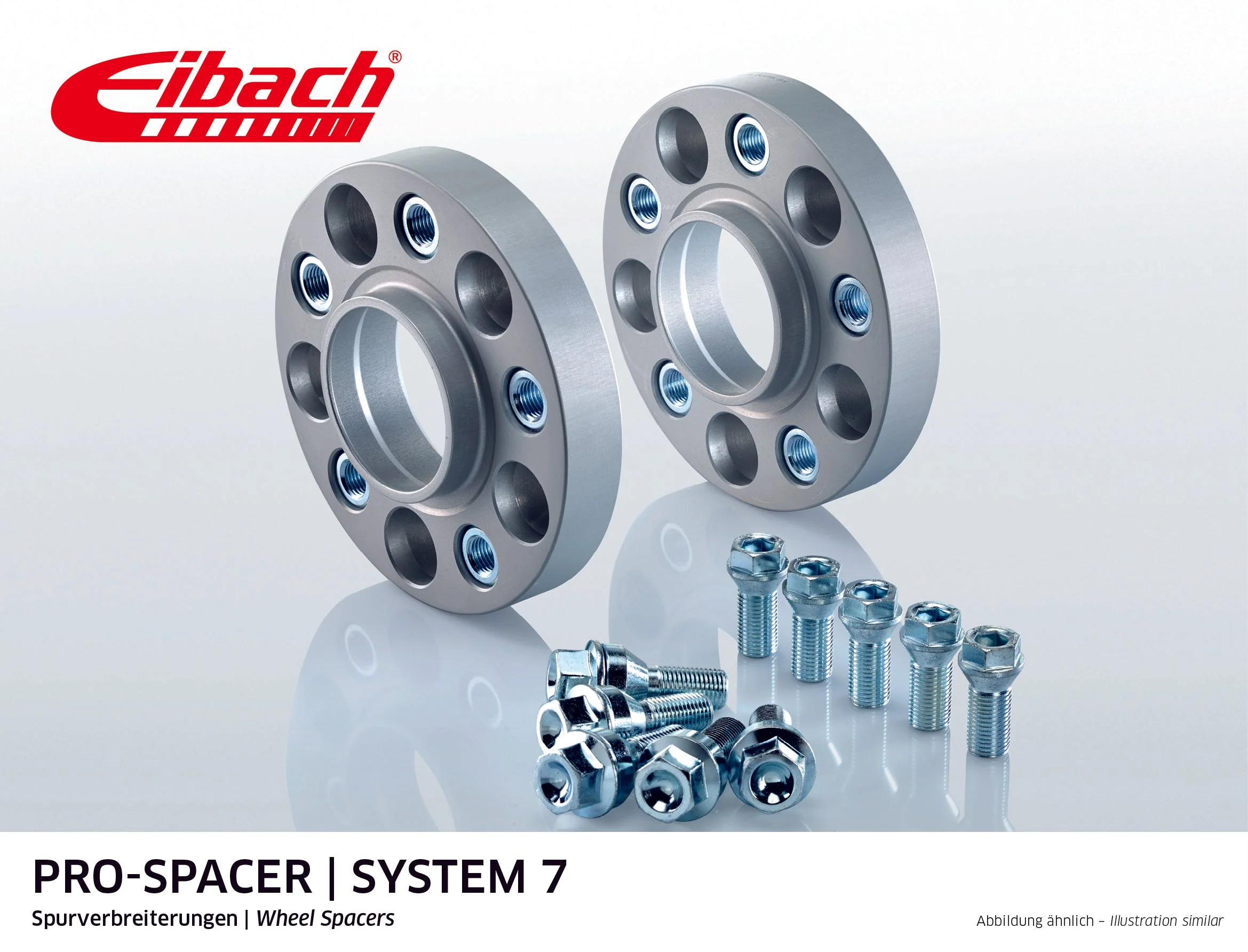 Eibach Pro-Spacer Kit (Pair Of Spacers) 25mm Per Spacer (System 7) S90-7-25-023 (Silver)