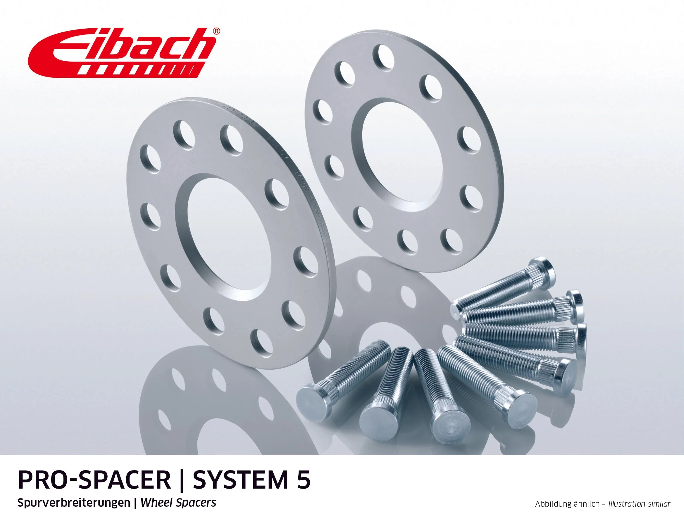 Eibach Pro-Spacer Kit (Pair Of Spacers) 5mm Per Spacer (System 5) S90-5-05-031 (Silver)
